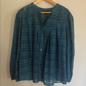 Current Air Blue Textured Blouse